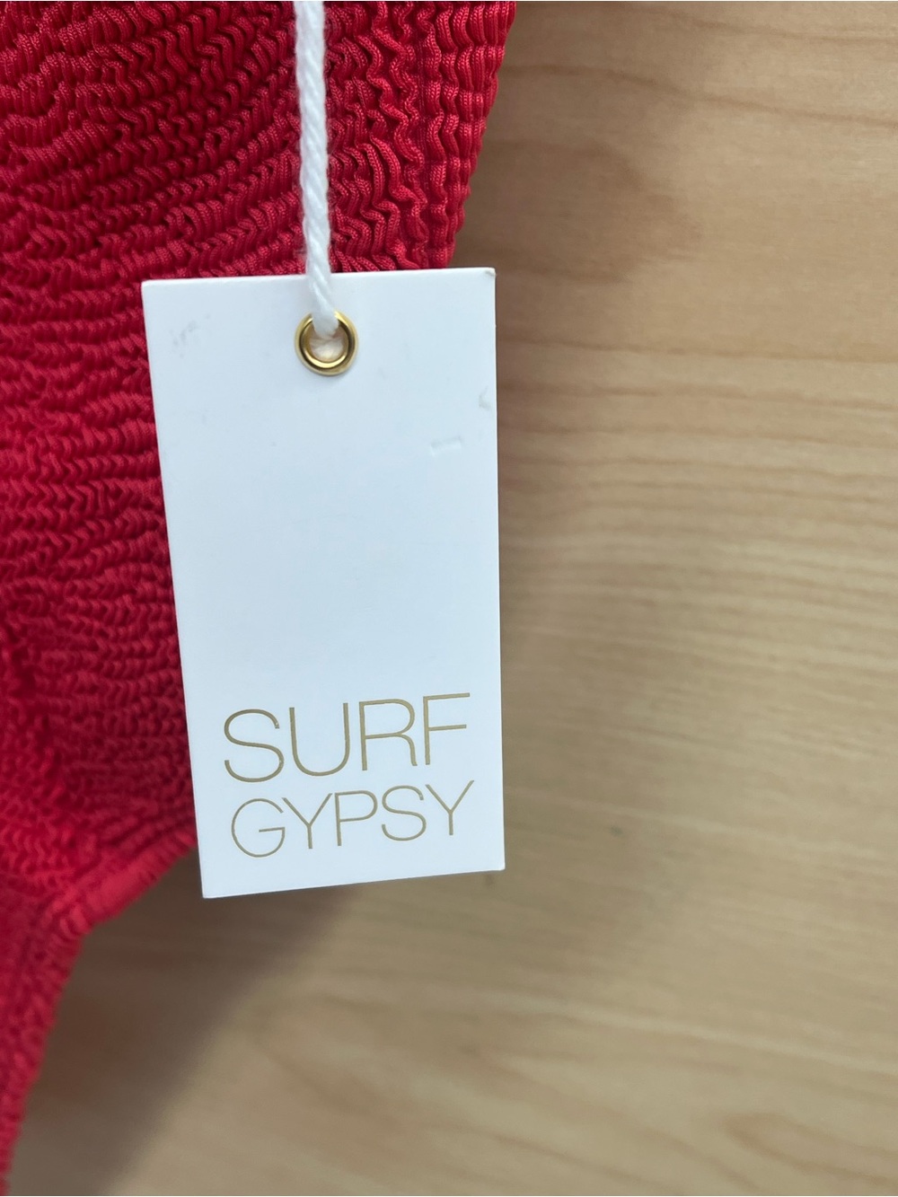 Surf Gypsy Red Textured Swimwear with Tag - Picture 2 of 5